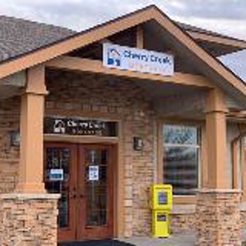 Cherry creek mortgage building with signage