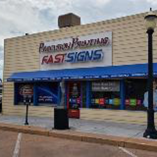 Precision printing custom signage on the building