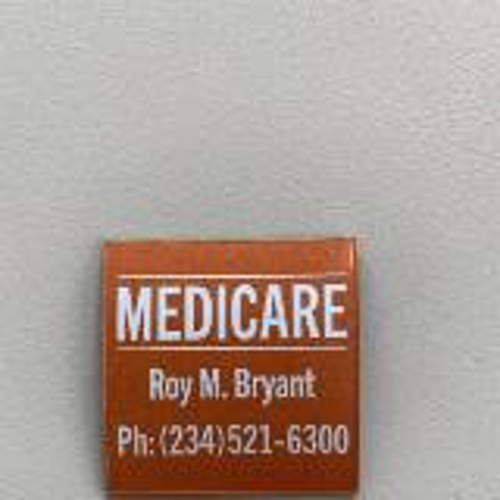 Medicare custom decal on the white wall