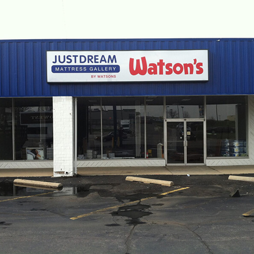 Watson's signage on the empty store