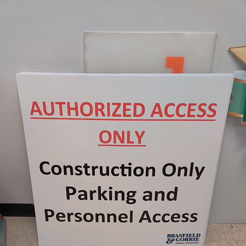 Custom sign for parking 