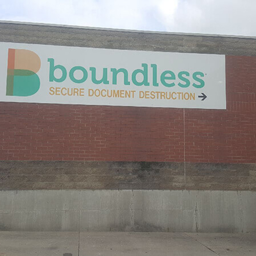 Boundless Signage on the building 