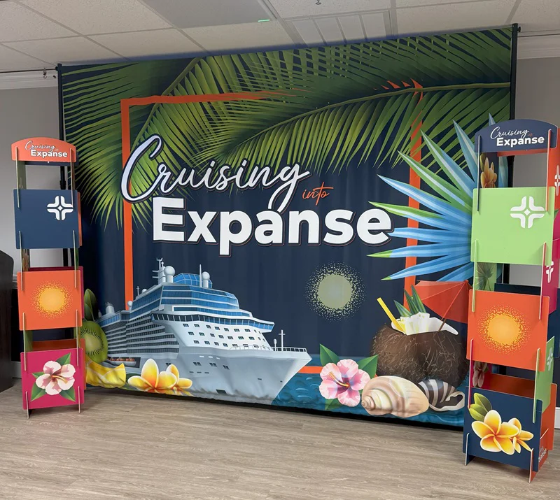 Branding Walls & Photo Backdrops: Premium photo-op backdrops, branded backdrop panels, and feature wall graphics to showcase event partners.