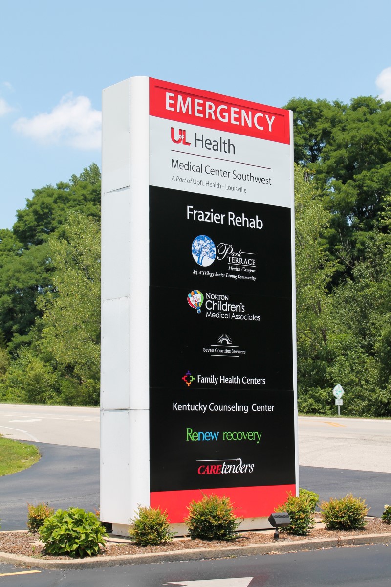 UofL Health Emergency Outdoor Signage