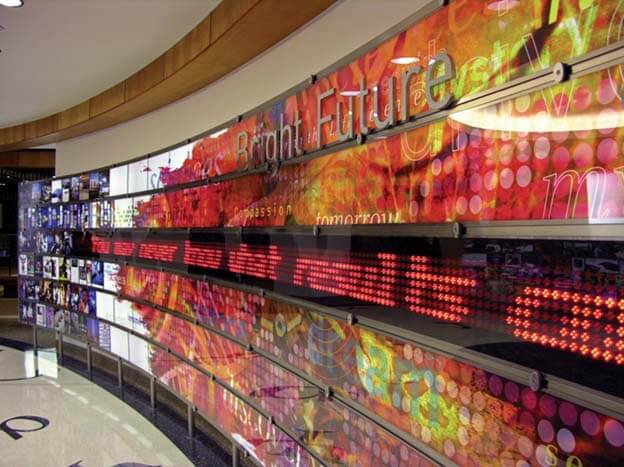 Dimensional letter LED wall