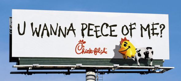A Billboard for Chick Fil A