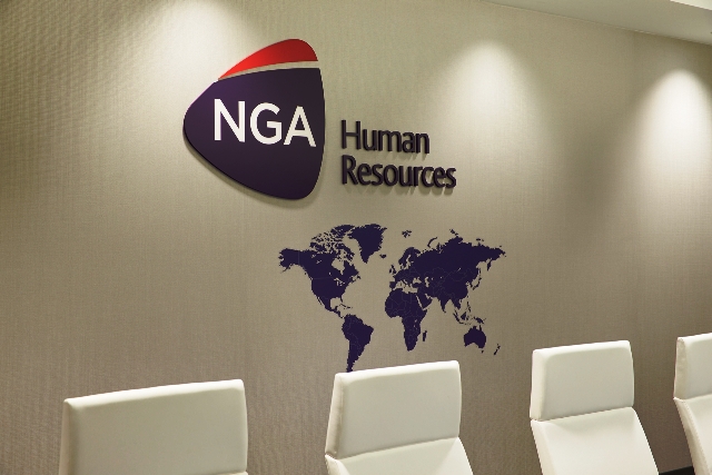 NGA uses wall decals in office