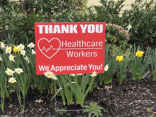 Healthcare workers sign