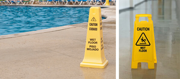 Wet Floor A-Frame Sign Spanish and English