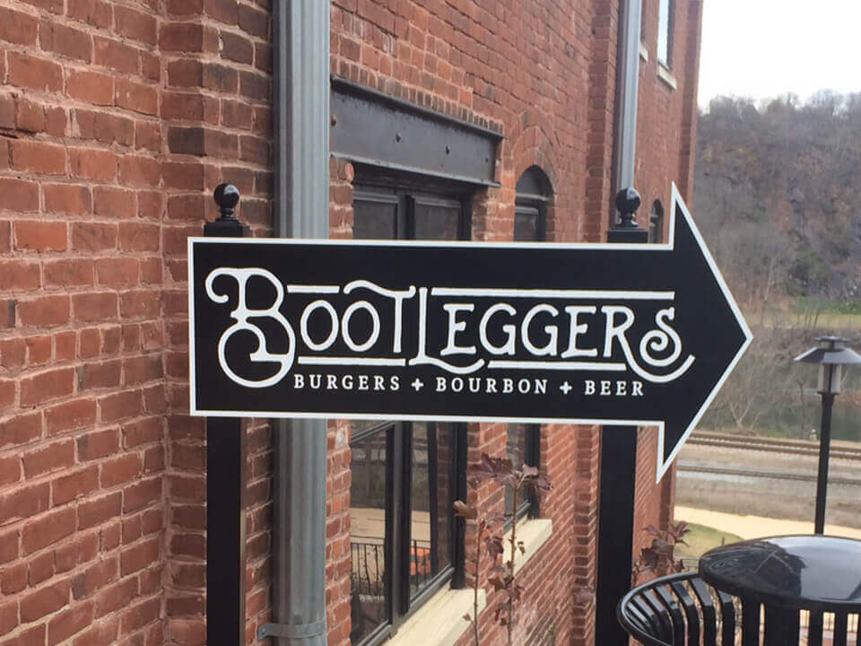 Bootleggers directional sign