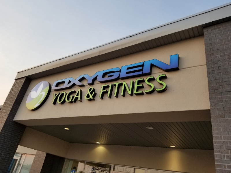 Oxygen Yoga & Fitness Outdoor Sign