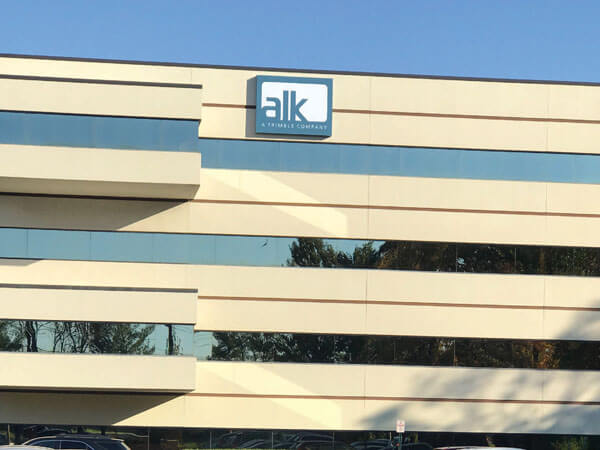 Alk building sign