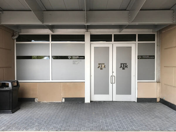 Texas A&M University window graphics
