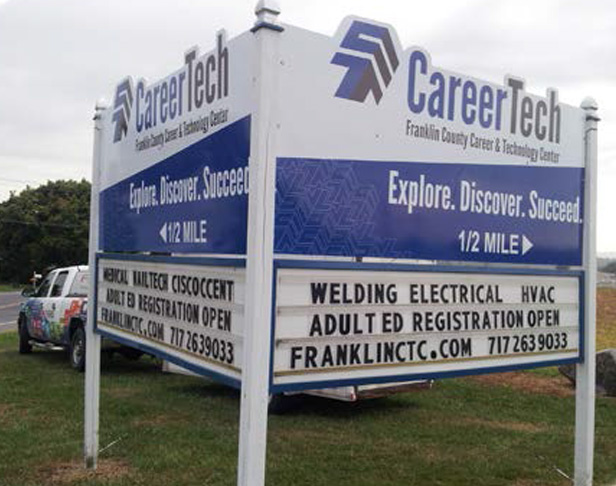 Career Tech Center directional sign