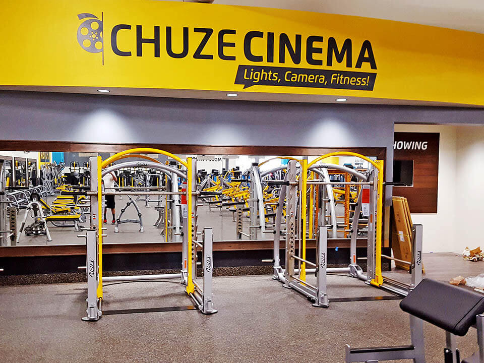 Chuze Fitness cinema sign
