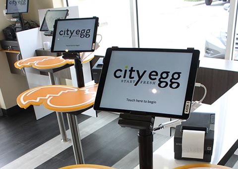 city egg touchscreen tablet