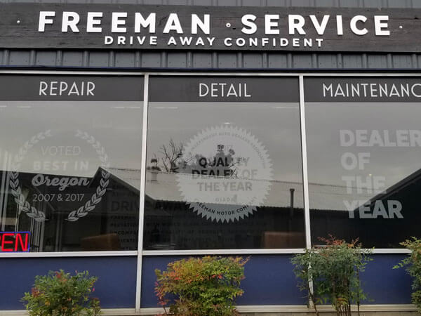Freeman Motor Company signage
