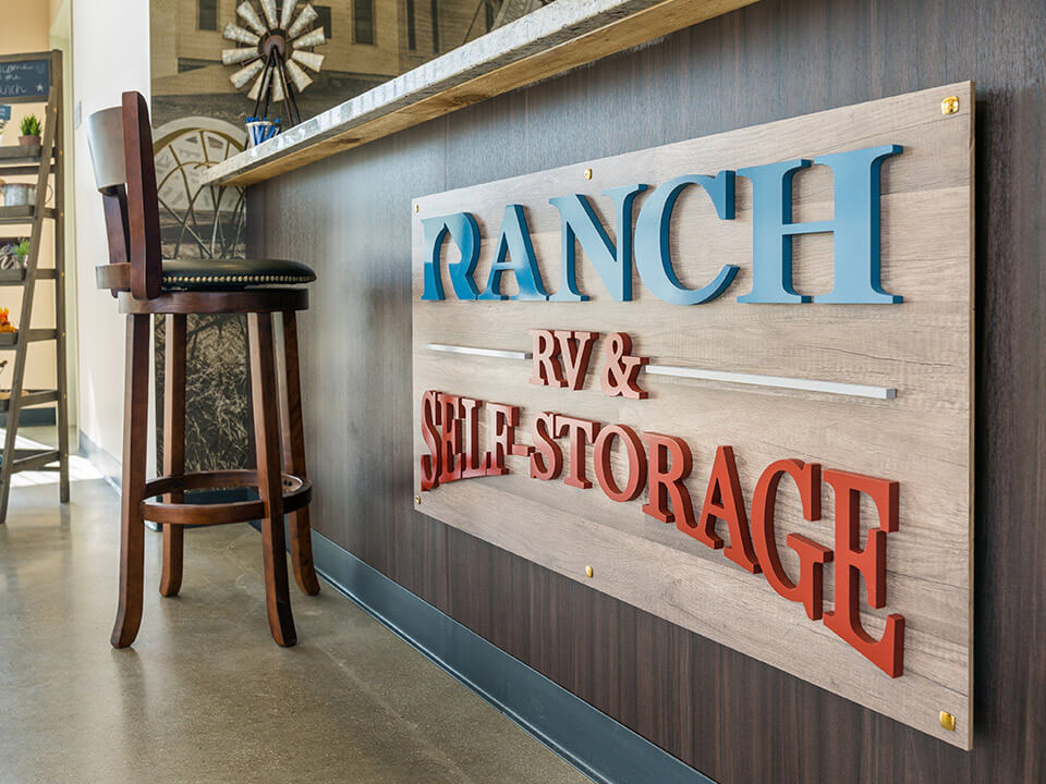 Ranch RV & Self-Storage sign