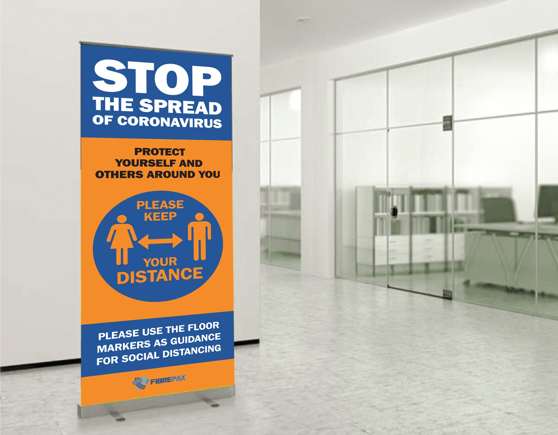 Keep apart on stairs down only Social Distancing Virus Safety Sign 200 x 300mm 