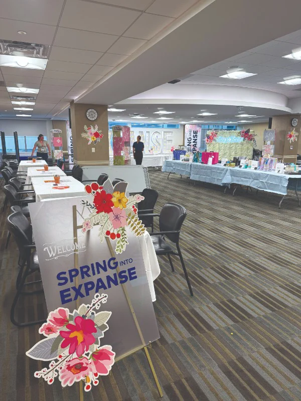 an event in a large commercial center