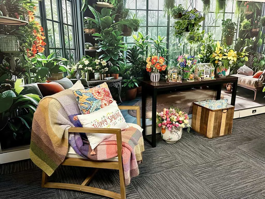 office space with nature decor