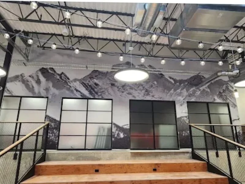 An image of window and wall graphics.
