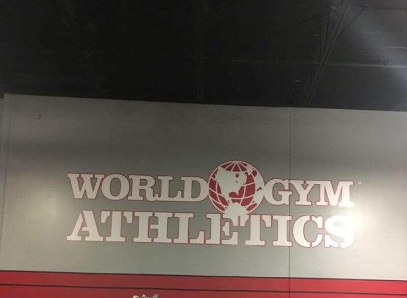 World Gym Athletics custom wall graphic