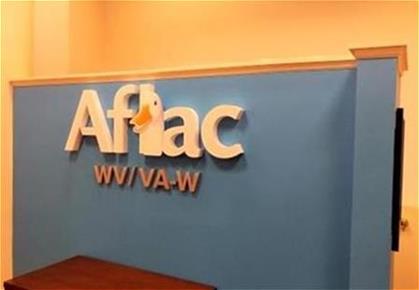 custom routed sign for Aflac