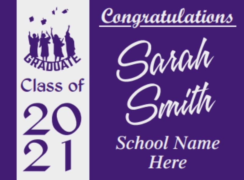 class of 2021 congratulations sarah smith school name here