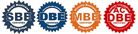 Small Business Enterprise Certified badges