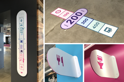simple wayfinding signs that don't use words