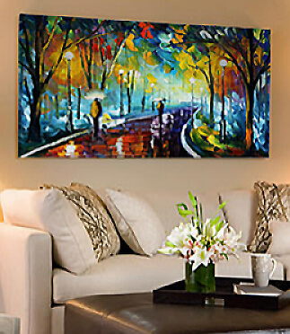 colorful art print on canvas