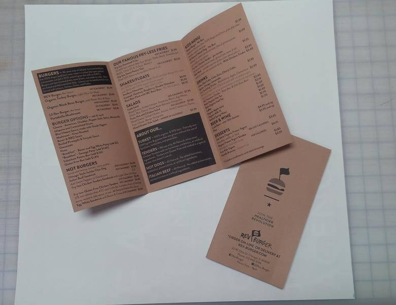 takeout menu