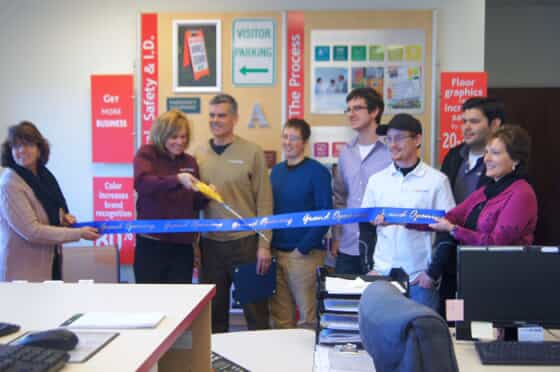 ribbon cutting ceremony at FASTSIGNS of arbutus