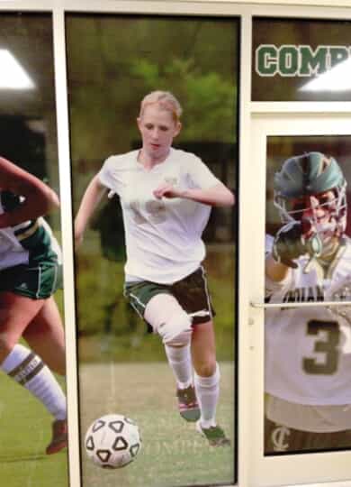 murals are placed in the athletics department of indian creek